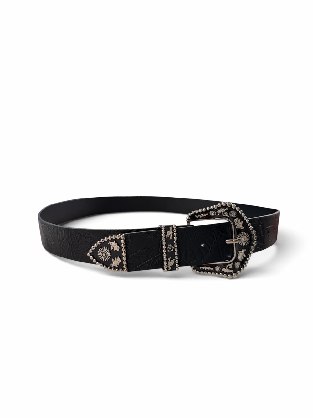 Black Western Buckle Belt